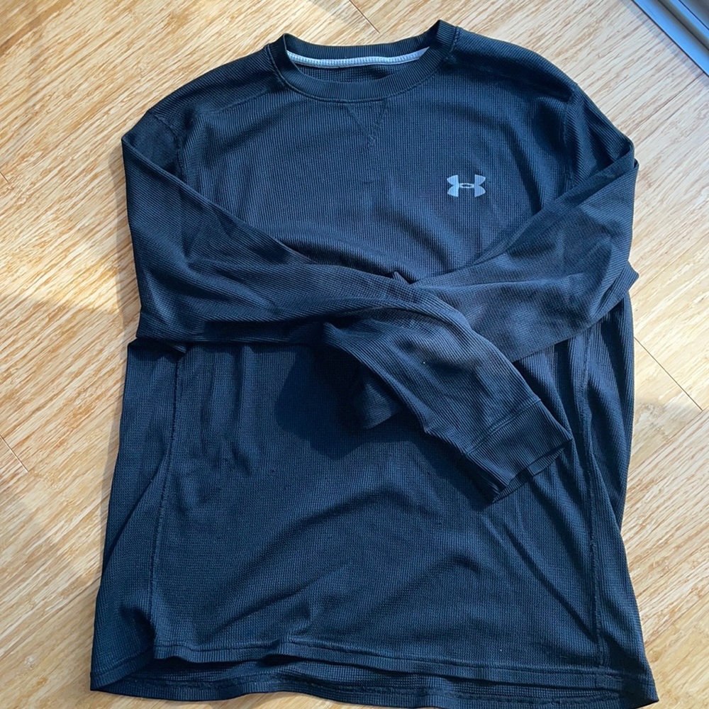 Two under armour long sleeve waffle shirts